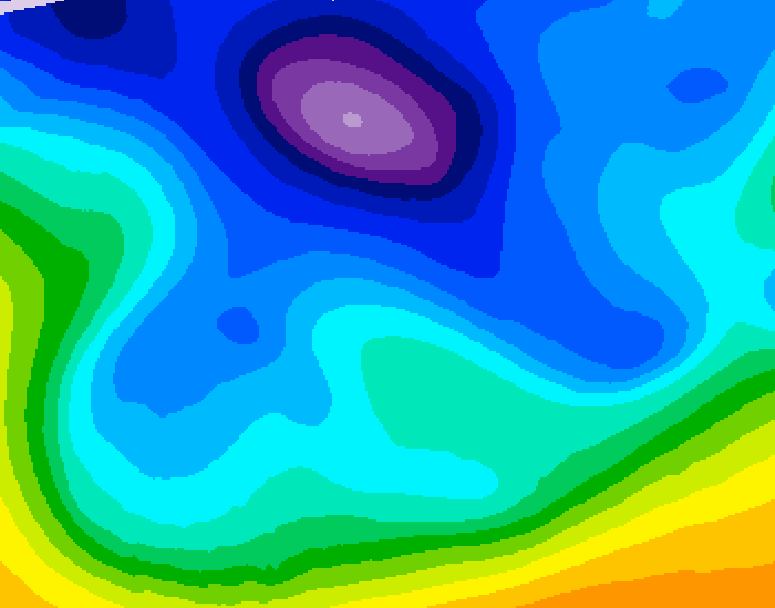 GDPS 500 millibar geopotential height 108 hour forecast chart for Canada based on 2026/02/14 1200Z data