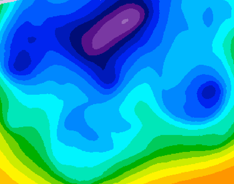 GDPS 500 millibar geopotential height 144 hour forecast chart for Canada based on 2026/02/14 1200Z data
