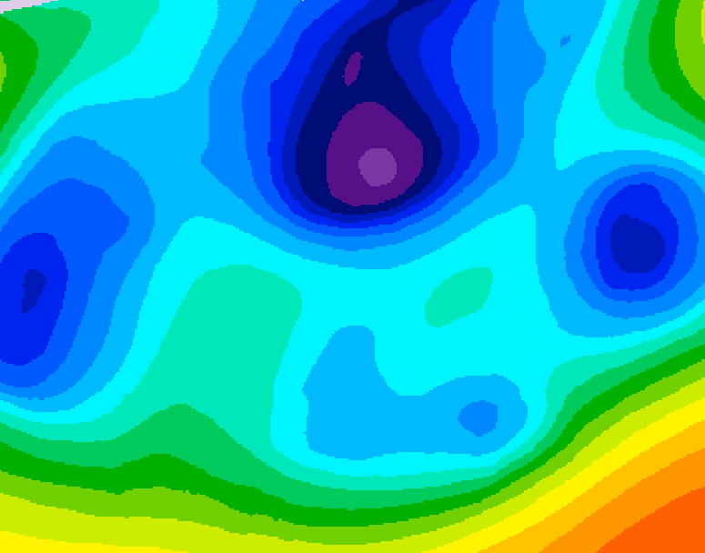 GDPS 500 millibar geopotential height 180 hour forecast chart for Canada based on 2026/02/14 1200Z data