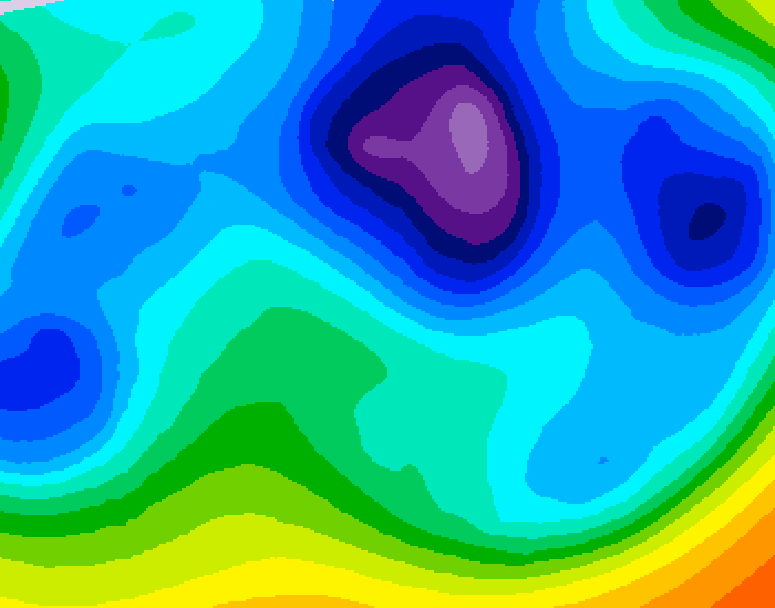 GDPS 500 millibar geopotential height 204 hour forecast chart for Canada based on 2026/02/14 1200Z data
