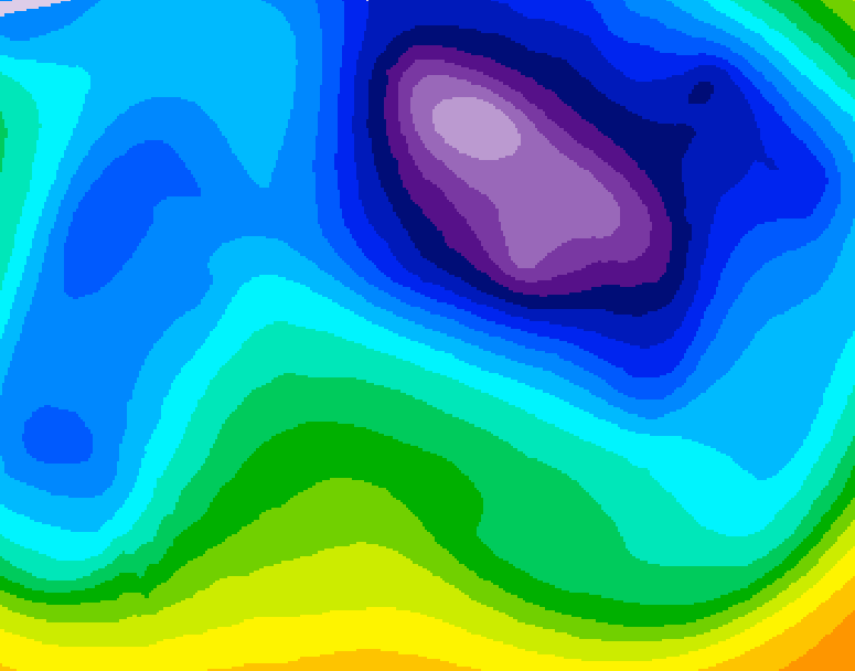 GDPS 500 millibar geopotential height 228 hour forecast chart for Canada based on 2026/02/14 1200Z data