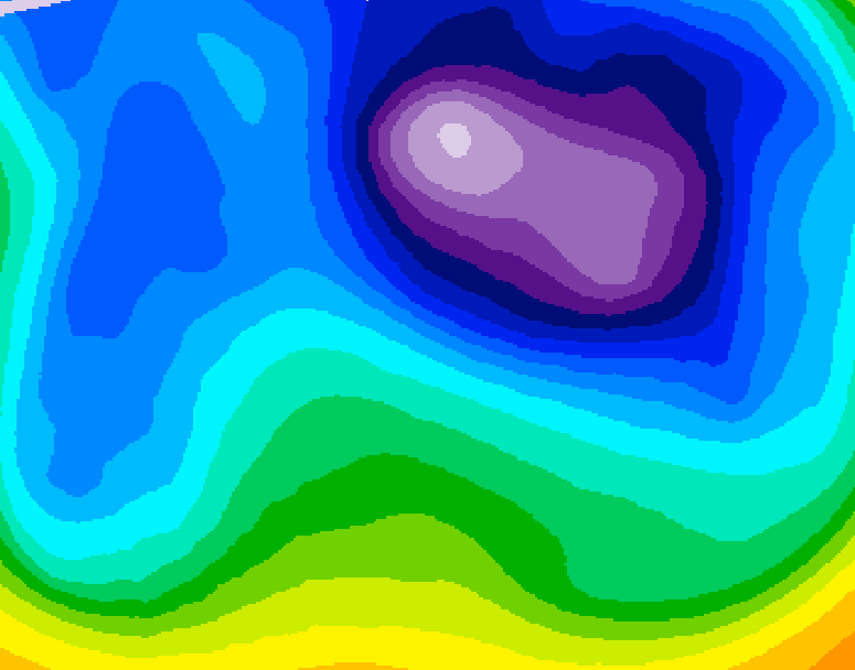 GDPS 500 millibar geopotential height 240 hour forecast chart for Canada based on 2026/02/14 1200Z data