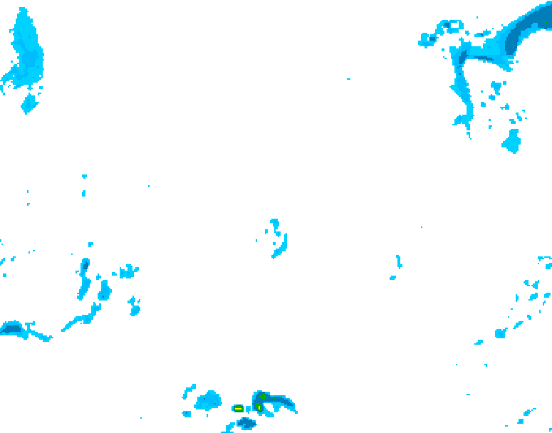 GDPS precipitation 006 hour forecast chart for Canada based on 2026/02/14 0000Z data