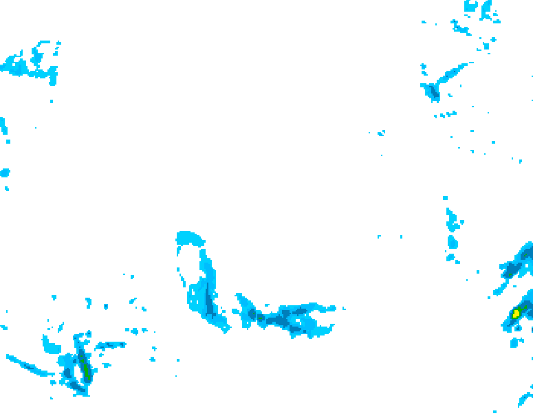 GDPS precipitation 102 hour forecast chart for Canada based on 2026/02/14 0000Z data