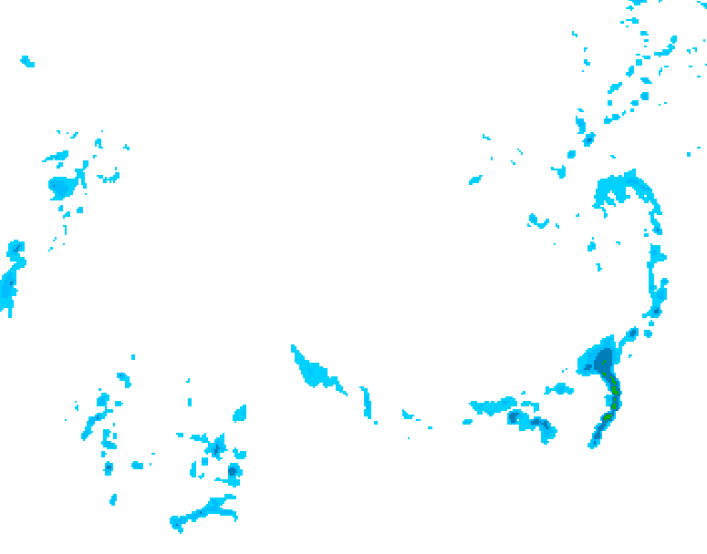 GDPS precipitation 126 hour forecast chart for Canada based on 2026/02/14 0000Z data