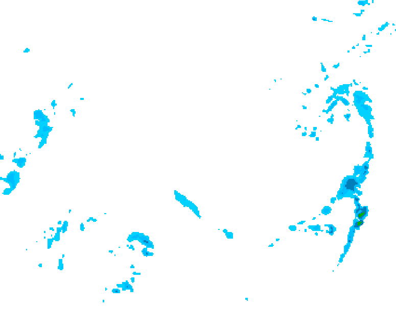 GDPS precipitation 132 hour forecast chart for Canada based on 2026/02/14 0000Z data