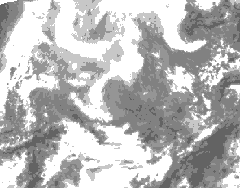 GDPS total cloud 066 hour forecast chart for Canada based on 2026/02/14 0000Z data