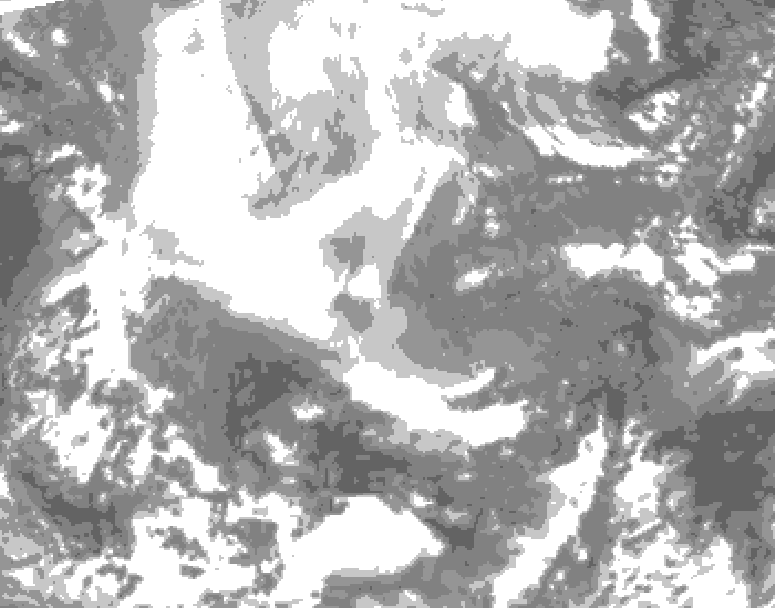 GDPS total cloud 090 hour forecast chart for Canada based on 2026/02/14 0000Z data