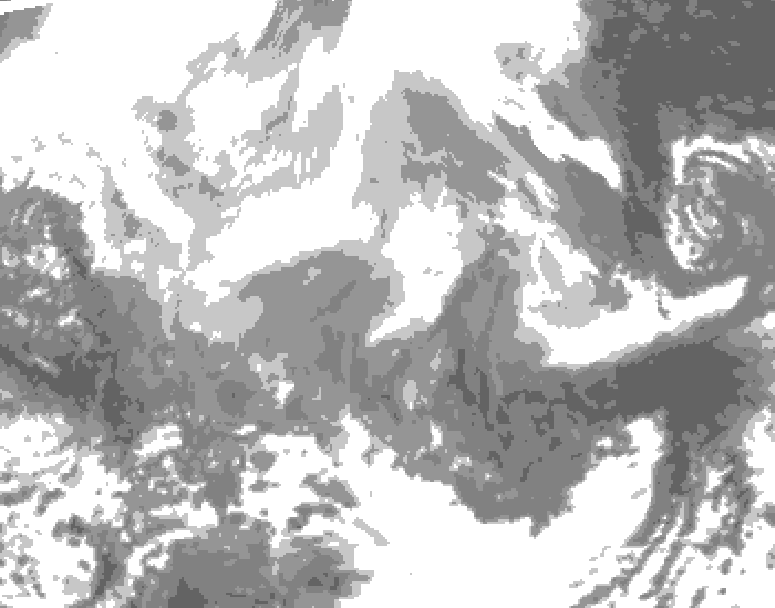 GDPS total cloud 192 hour forecast chart for Canada based on 2026/02/14 0000Z data