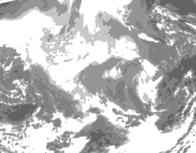 GDPS total cloud 210 hour forecast chart for Canada based on 2026/02/14 0000Z data