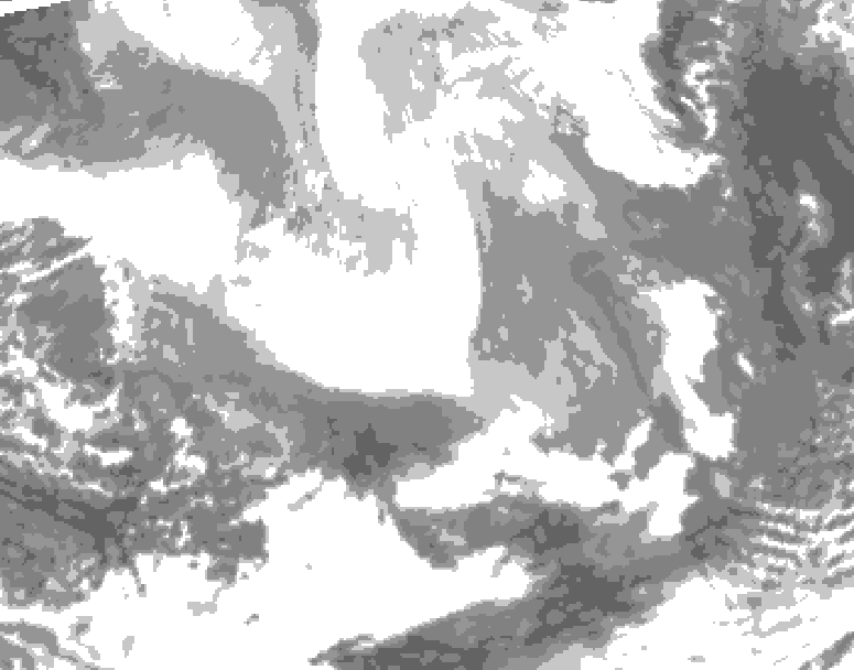 GDPS total cloud 234 hour forecast chart for Canada based on 2026/02/14 0000Z data