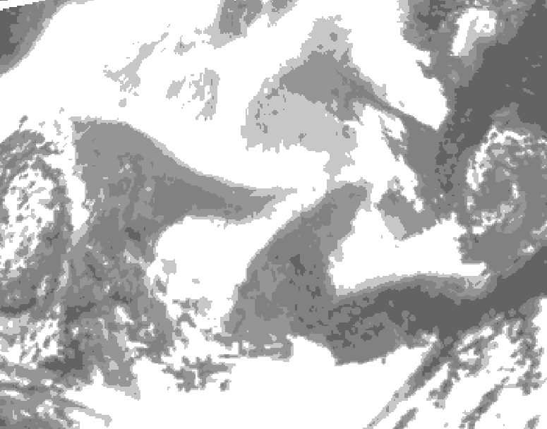 GDPS total cloud 180 hour forecast chart for Canada based on 2026/02/14 1200Z data