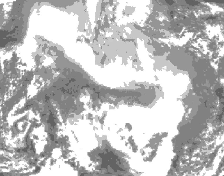 GDPS total cloud 240 hour forecast chart for Canada based on 2026/02/14 1200Z data