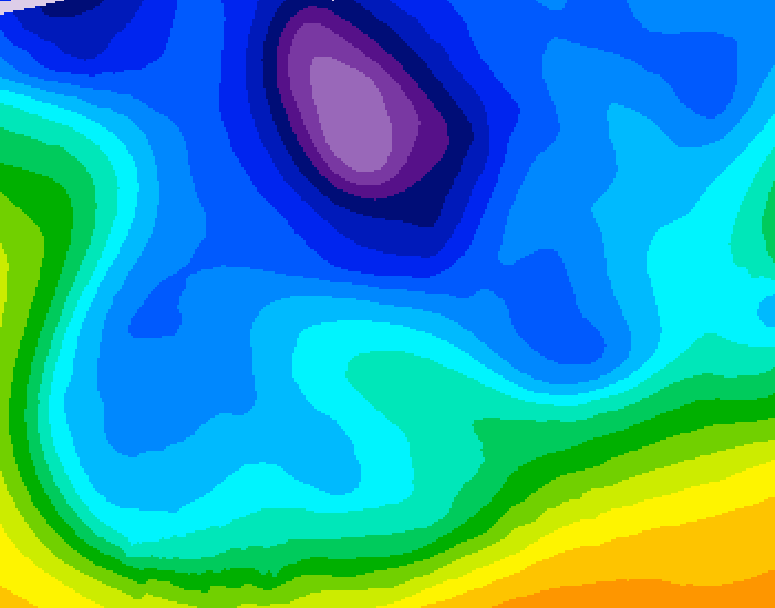 GDPS 500 millibar geopotential height 084 hour forecast chart for Canada based on 2026/02/15 0000Z data