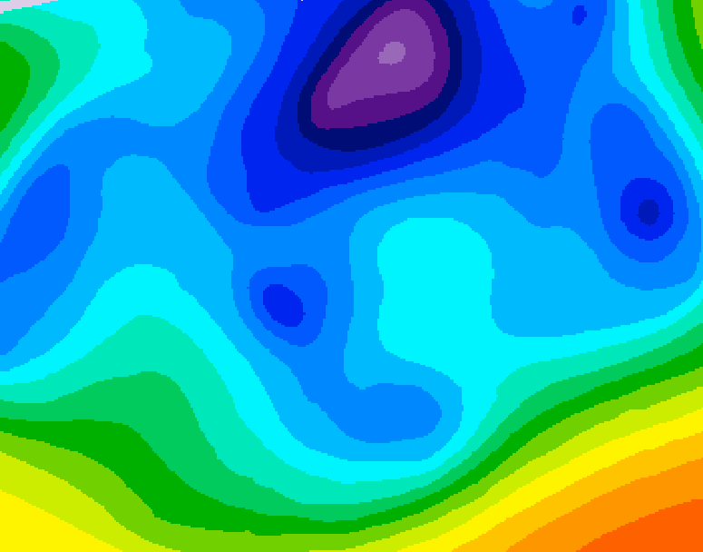 GDPS 500 millibar geopotential height 156 hour forecast chart for Canada based on 2026/02/15 0000Z data