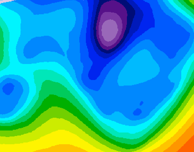 GDPS 500 millibar geopotential height 192 hour forecast chart for Canada based on 2026/02/15 0000Z data