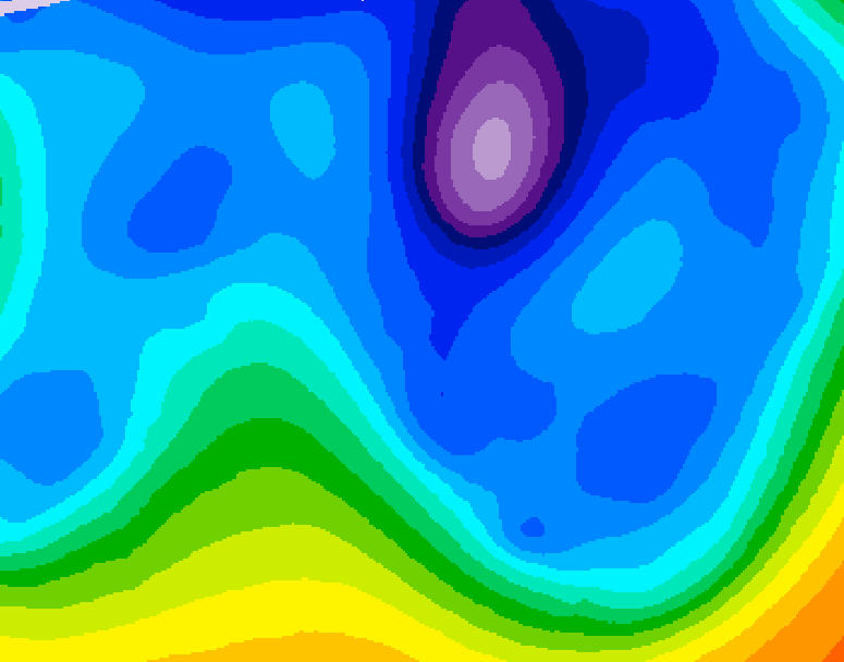 GDPS 500 millibar geopotential height 204 hour forecast chart for Canada based on 2026/02/15 0000Z data