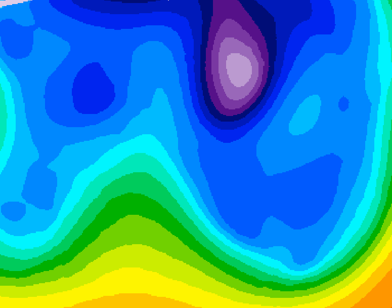 GDPS 500 millibar geopotential height 216 hour forecast chart for Canada based on 2026/02/15 0000Z data