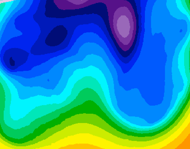 GDPS 500 millibar geopotential height 240 hour forecast chart for Canada based on 2026/02/15 0000Z data