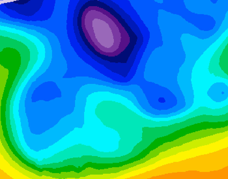 GDPS 500 millibar geopotential height 072 hour forecast chart for Canada based on 2026/02/15 1200Z data