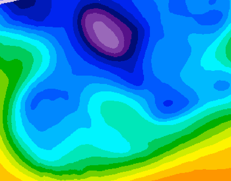 GDPS 500 millibar geopotential height 078 hour forecast chart for Canada based on 2026/02/15 1200Z data