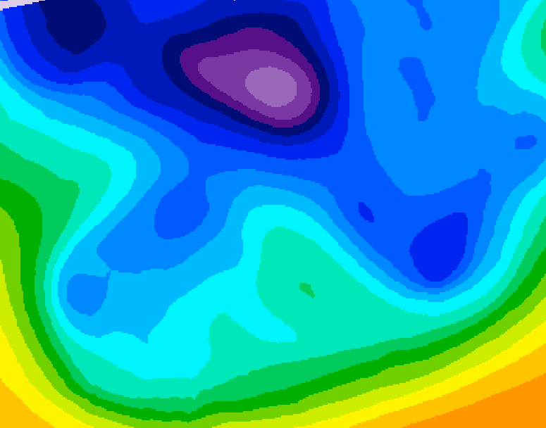 GDPS 500 millibar geopotential height 096 hour forecast chart for Canada based on 2026/02/15 1200Z data