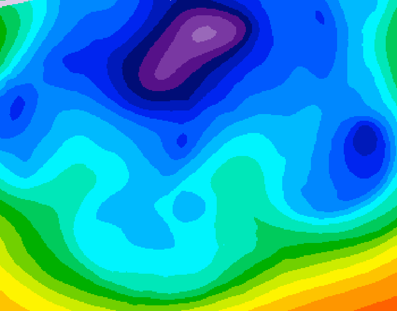 GDPS 500 millibar geopotential height 126 hour forecast chart for Canada based on 2026/02/15 1200Z data