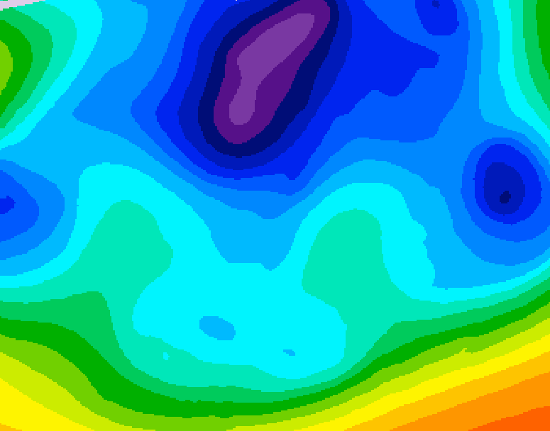 GDPS 500 millibar geopotential height 138 hour forecast chart for Canada based on 2026/02/15 1200Z data
