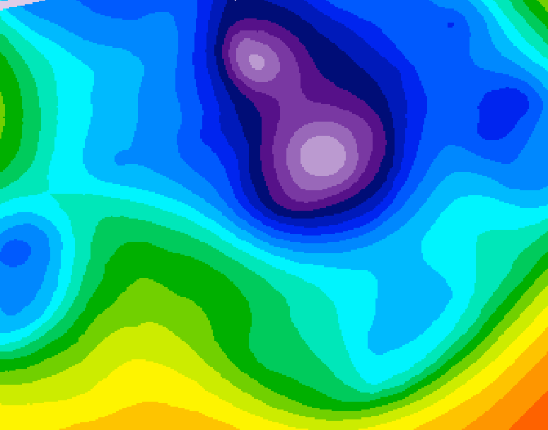 GDPS 500 millibar geopotential height 180 hour forecast chart for Canada based on 2026/02/15 1200Z data