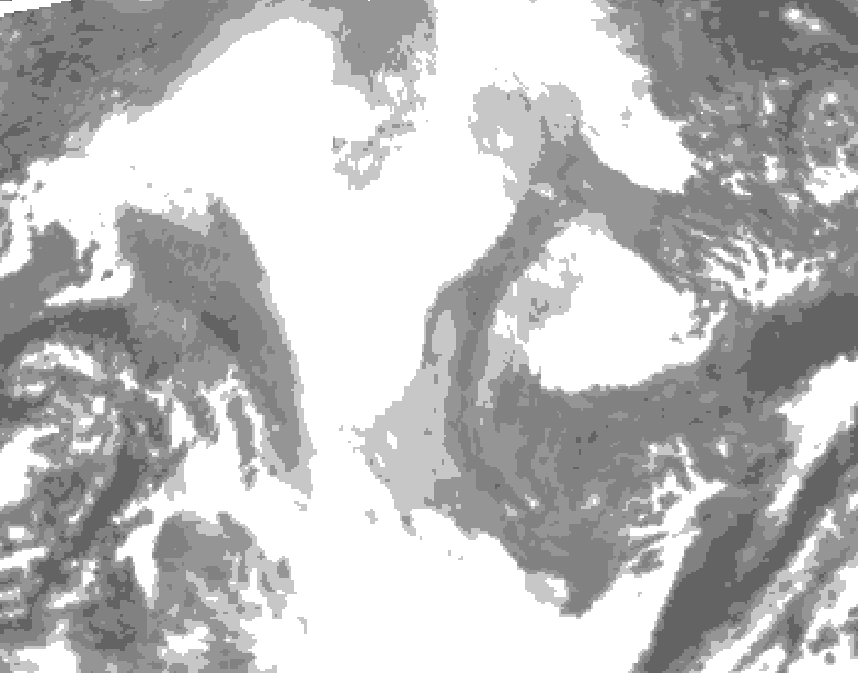 GDPS total cloud 192 hour forecast chart for Canada based on 2026/02/15 0000Z data