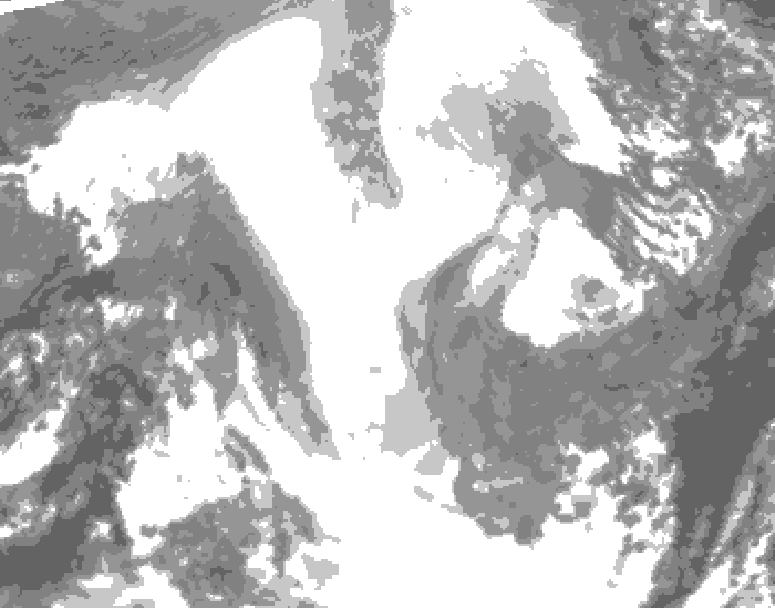 GDPS total cloud 204 hour forecast chart for Canada based on 2026/02/15 0000Z data