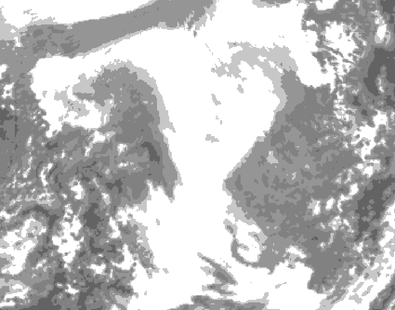 GDPS total cloud 228 hour forecast chart for Canada based on 2026/02/15 0000Z data