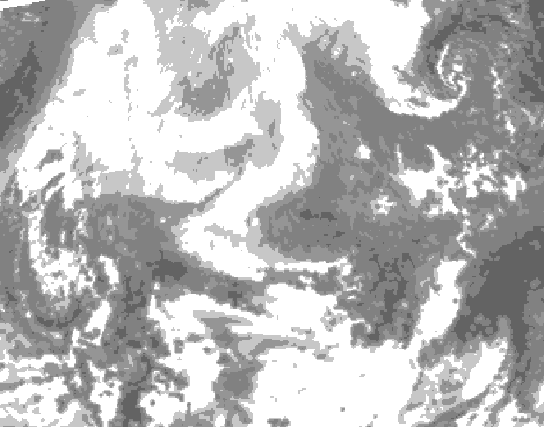 GDPS total cloud 042 hour forecast chart for Canada based on 2026/02/15 1200Z data