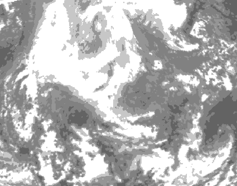 GDPS total cloud 048 hour forecast chart for Canada based on 2026/02/15 1200Z data