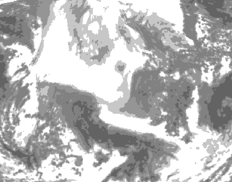 GDPS total cloud 060 hour forecast chart for Canada based on 2026/02/15 1200Z data
