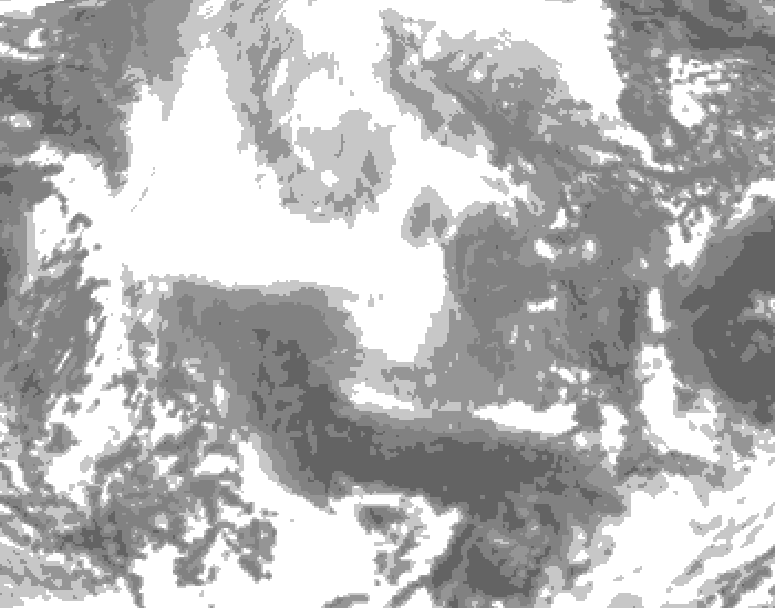 GDPS total cloud 066 hour forecast chart for Canada based on 2026/02/15 1200Z data