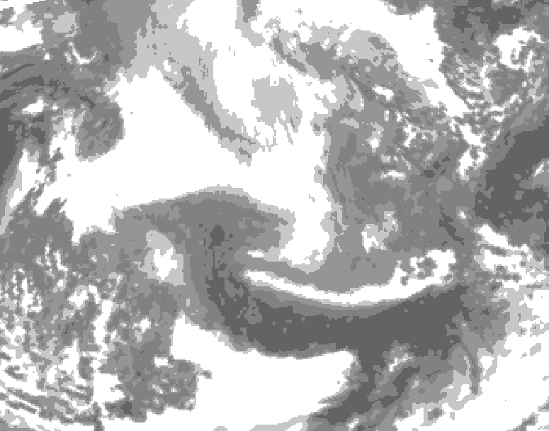 GDPS total cloud 078 hour forecast chart for Canada based on 2026/02/15 1200Z data