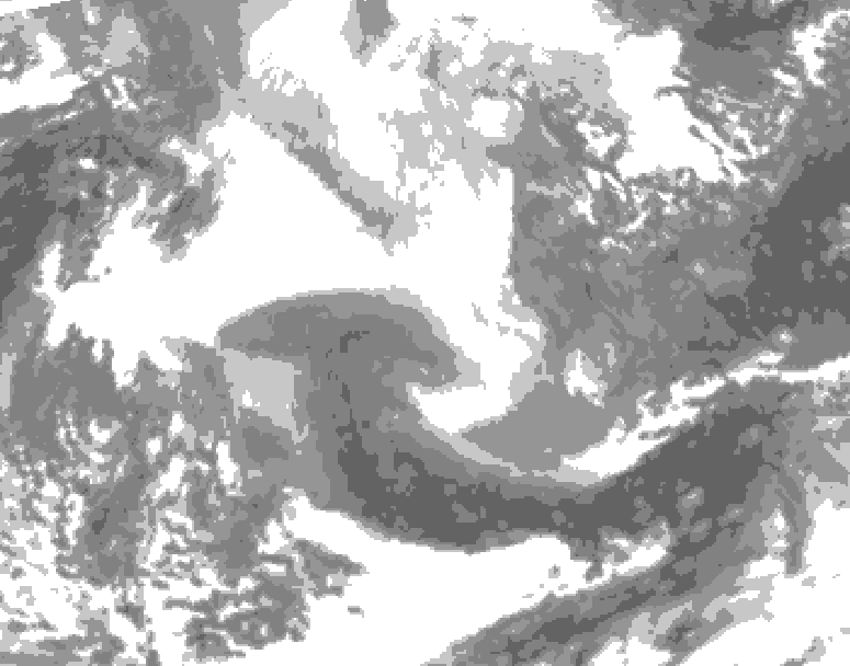 GDPS total cloud 084 hour forecast chart for Canada based on 2026/02/15 1200Z data