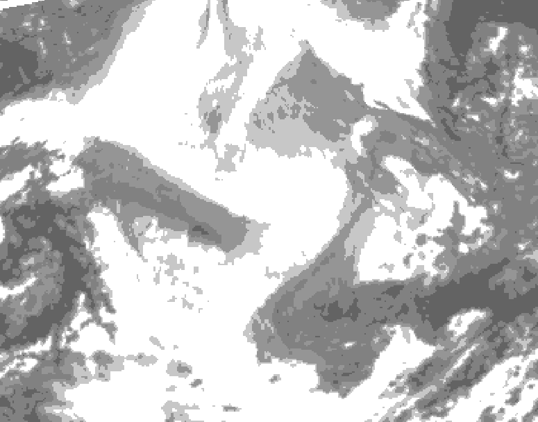 GDPS total cloud 168 hour forecast chart for Canada based on 2026/02/15 1200Z data