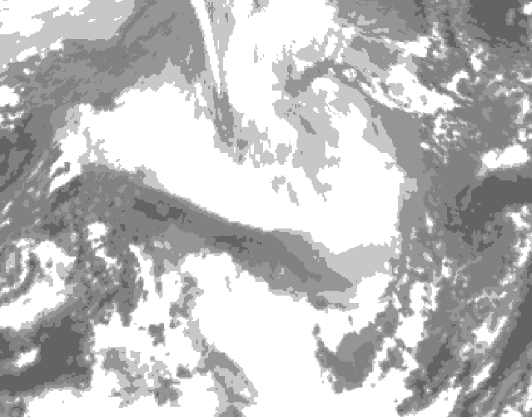 GDPS total cloud 204 hour forecast chart for Canada based on 2026/02/15 1200Z data
