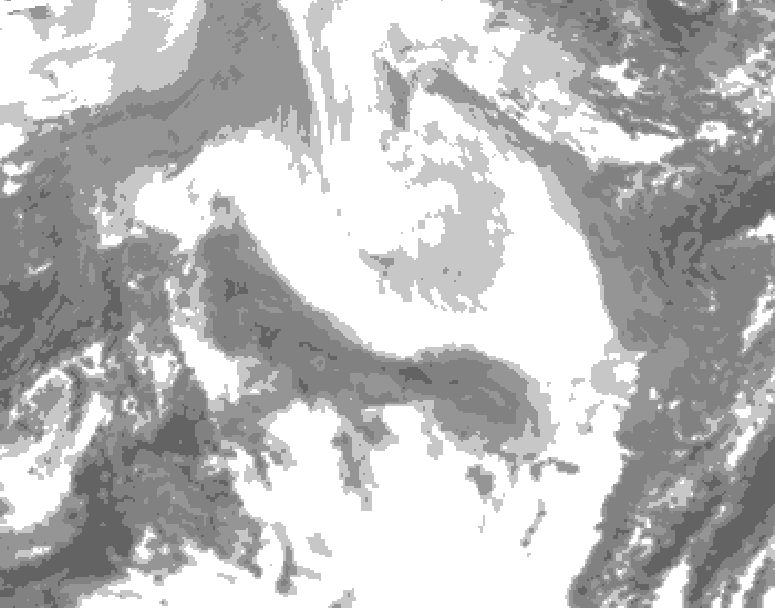 GDPS total cloud 216 hour forecast chart for Canada based on 2026/02/15 1200Z data