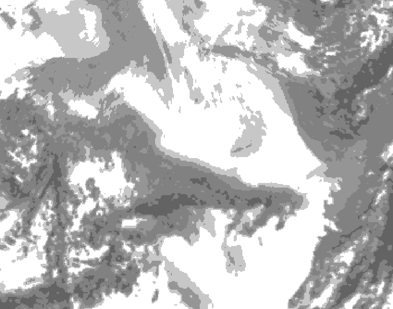 GDPS total cloud 228 hour forecast chart for Canada based on 2026/02/15 1200Z data