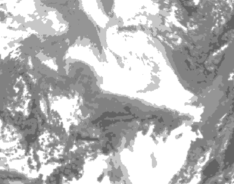 GDPS total cloud 234 hour forecast chart for Canada based on 2026/02/15 1200Z data
