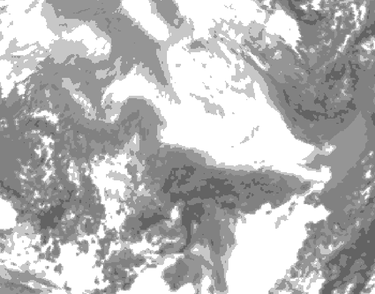 GDPS total cloud 240 hour forecast chart for Canada based on 2026/02/15 1200Z data