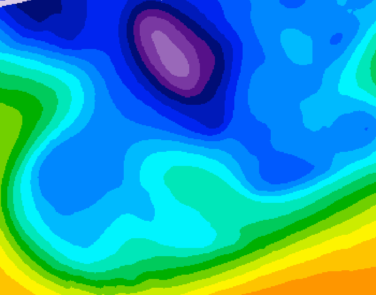 GDPS 500 millibar geopotential height 066 hour forecast chart for Canada based on 2026/02/16 0000Z data