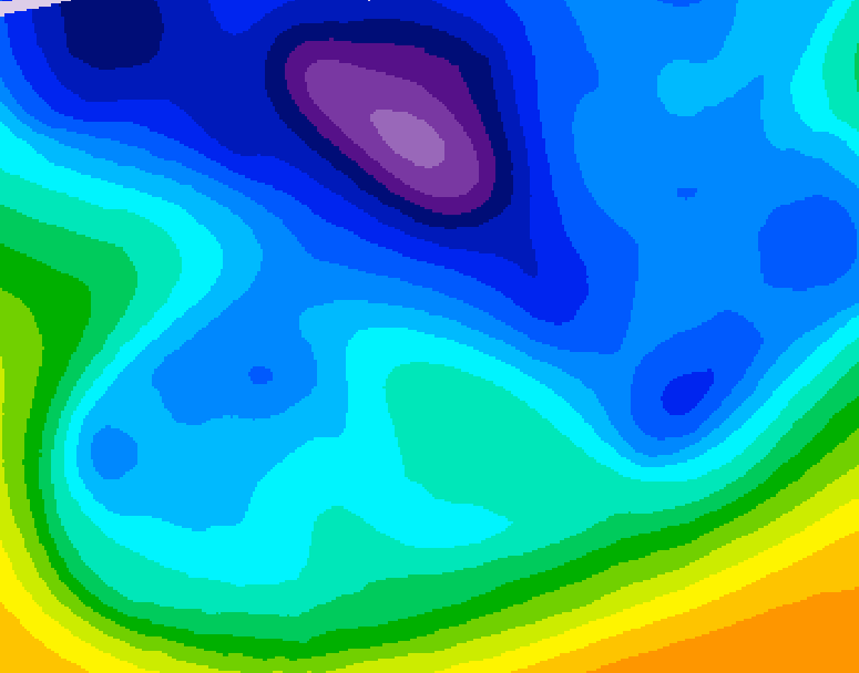 GDPS 500 millibar geopotential height 078 hour forecast chart for Canada based on 2026/02/16 0000Z data