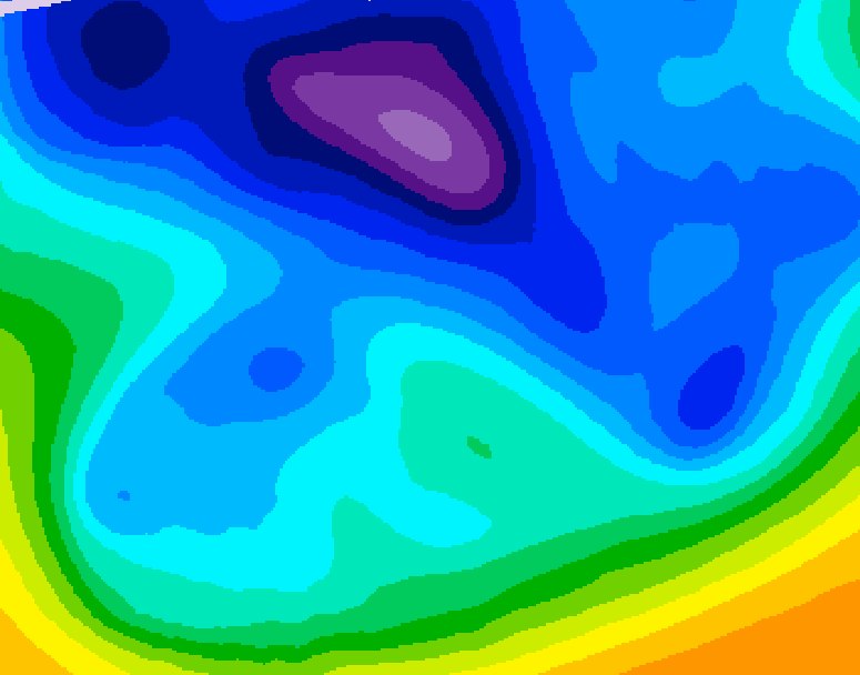 GDPS 500 millibar geopotential height 084 hour forecast chart for Canada based on 2026/02/16 0000Z data