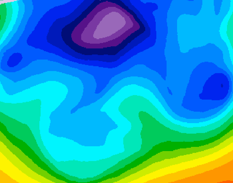 GDPS 500 millibar geopotential height 108 hour forecast chart for Canada based on 2026/02/16 0000Z data