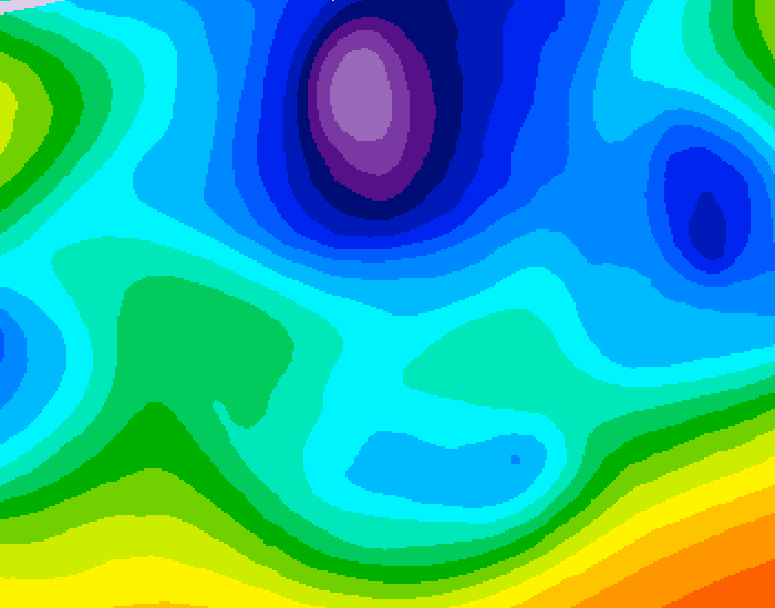 GDPS 500 millibar geopotential height 138 hour forecast chart for Canada based on 2026/02/16 0000Z data