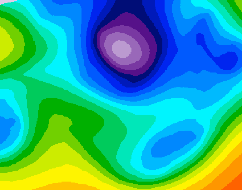 GDPS 500 millibar geopotential height 156 hour forecast chart for Canada based on 2026/02/16 0000Z data